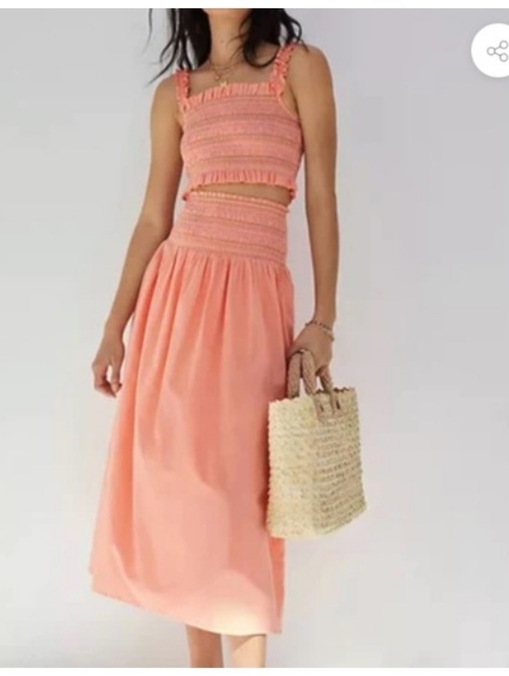 Anthropologie Skirt Set, DRa, Coral Size L